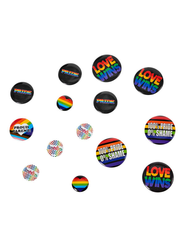 Pride - Pack of 24 Rainbow Badges - Image 2